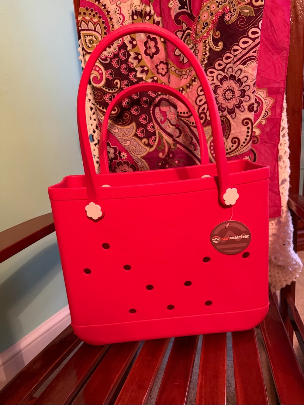 Red Silicone Tote Bag